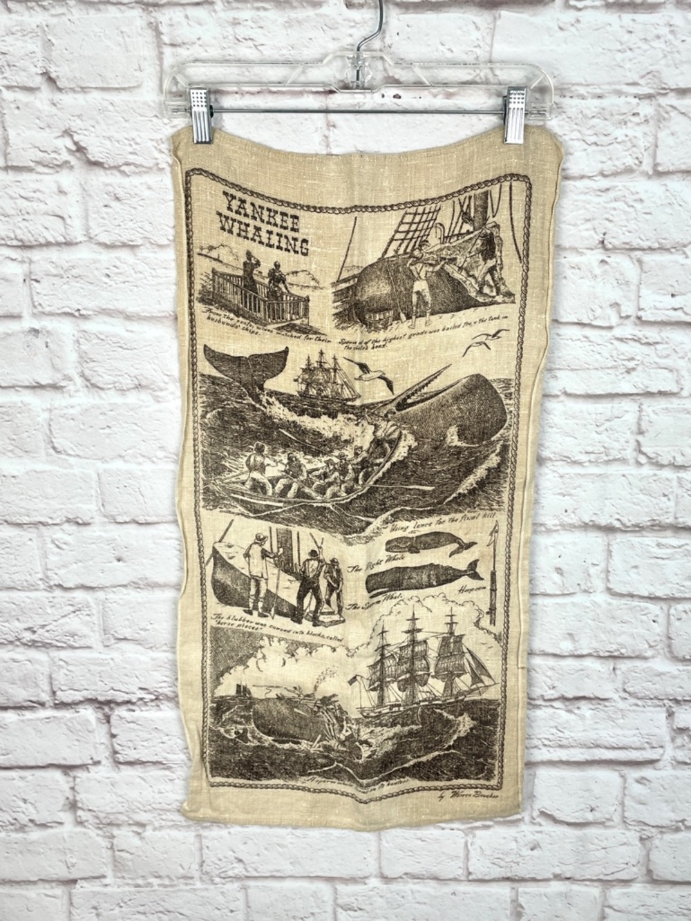 Yankee Whaling Vintage Linen Towel by Warren Boucher